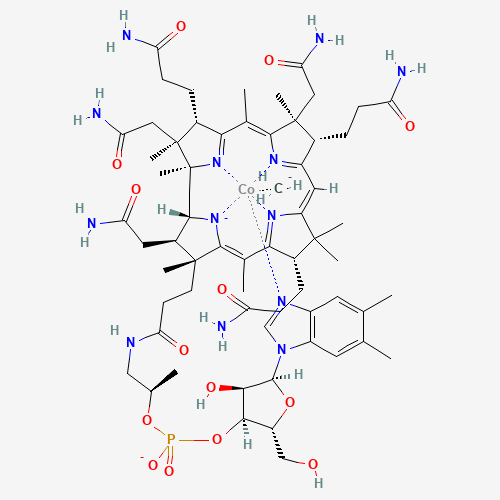 2D molecular structure of Vitamin B12 (Methylcobalamin)