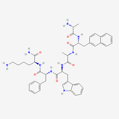 2D molecular structure of GHRP-2 Acetate