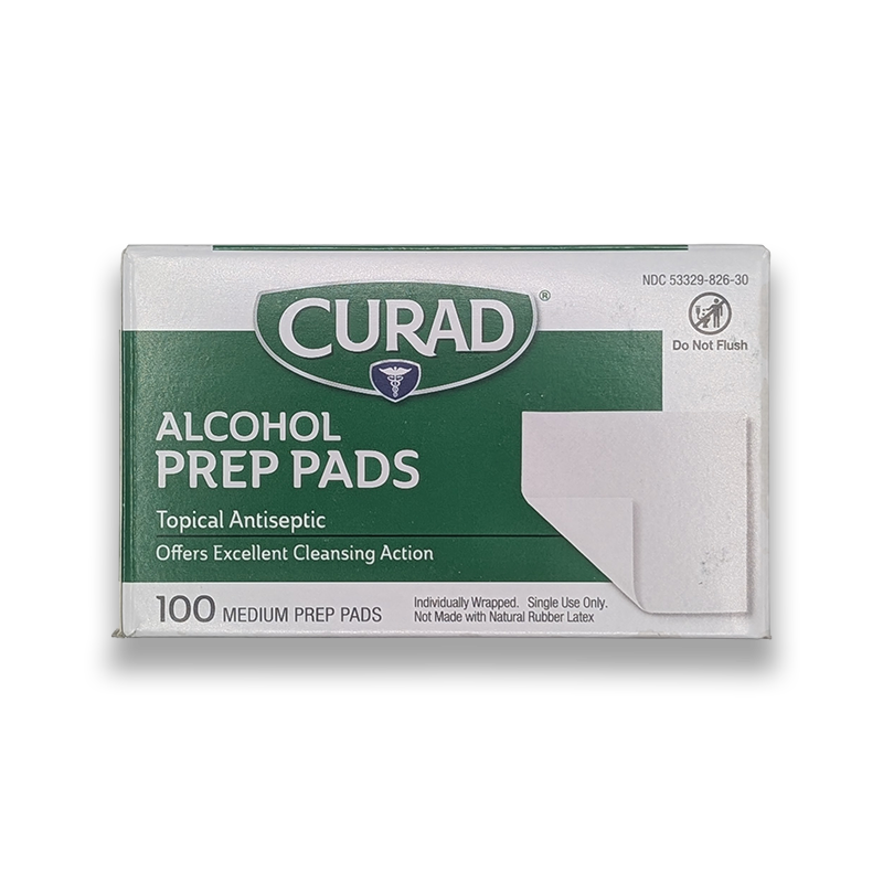 CURAD Alcohol Prep Pads (Medium) product image for laboratory research use.