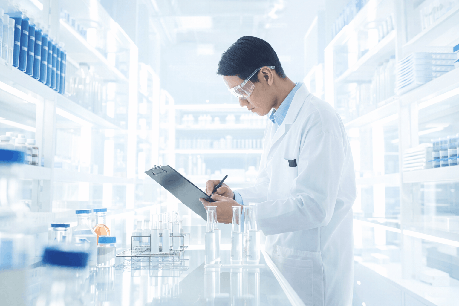 At work in the lab
